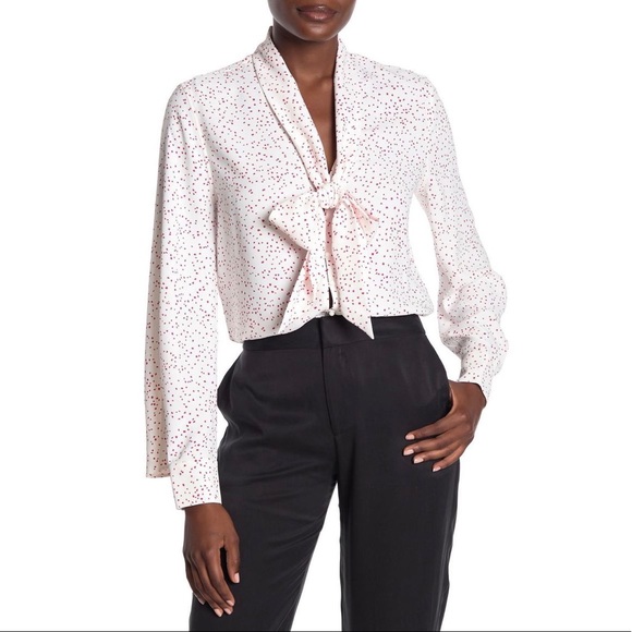 Equipment Tops - Equipment Tie Neck Blouse S